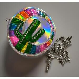 Current Mood Dolls Kill Holographic Western Boho Cactus Sun Purse | Rave Cyber